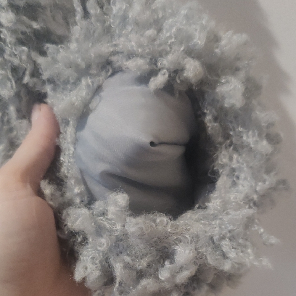 Gray Faux Fur Coat - Picture 5 of 6
